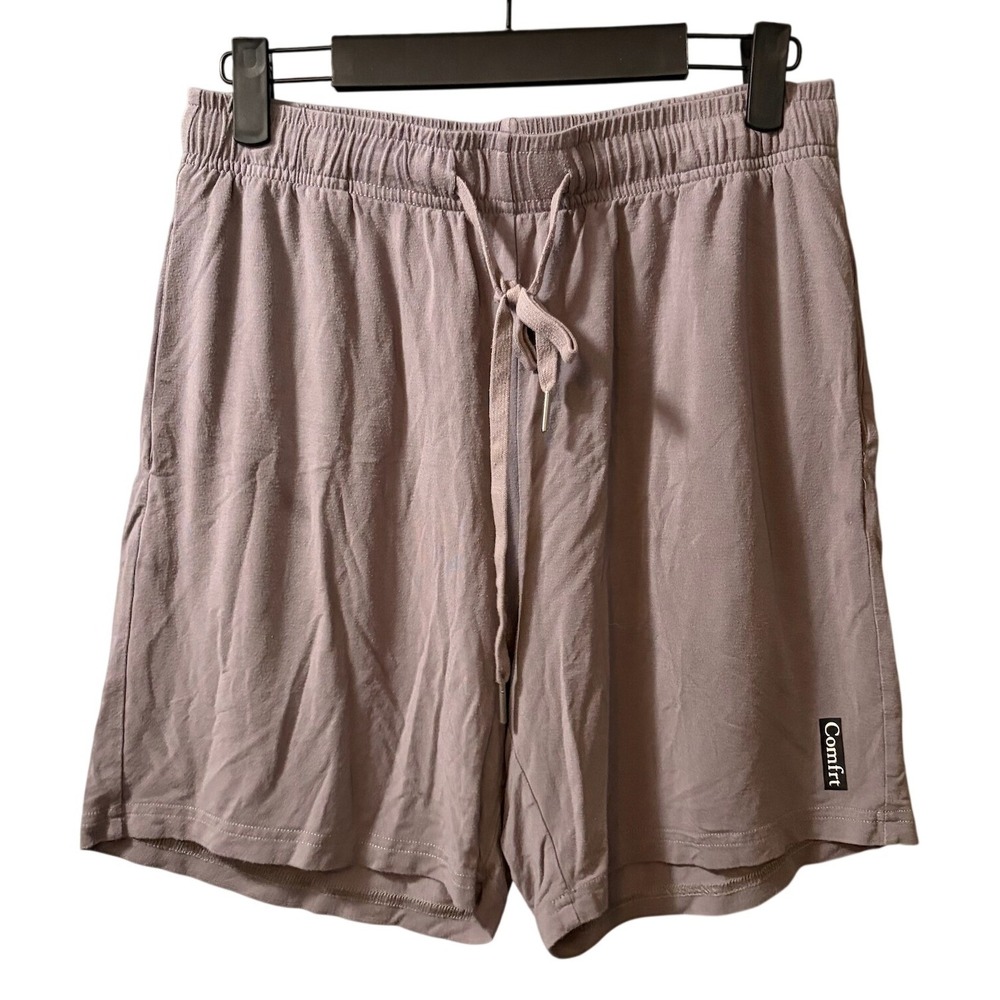 Comfrt Mauve Gray Lounge Shorts Drawstring Elastic Waist Pockets MEDIUM